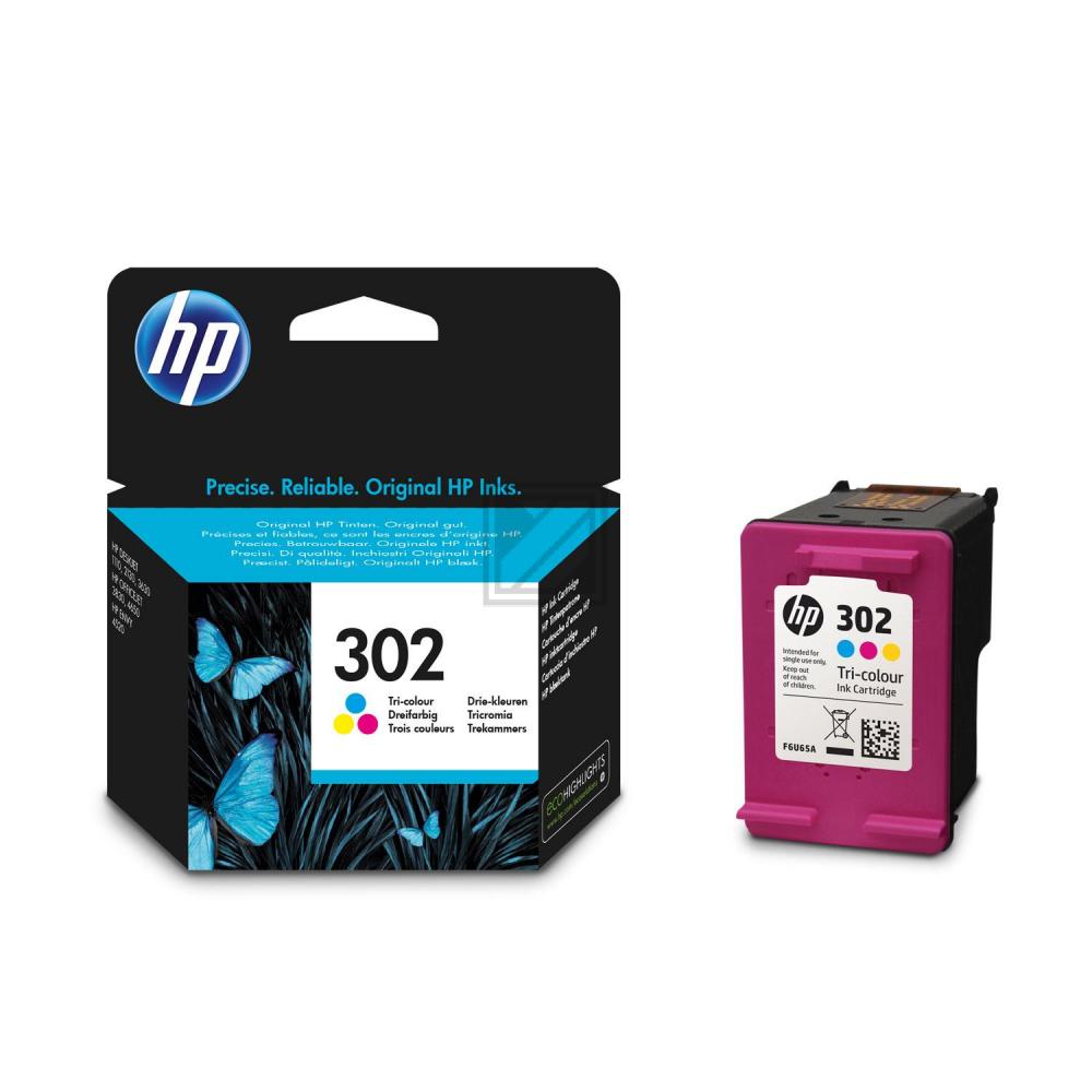 F6U65AE301 // 302 / original HP Druckkopfpatrone color / F6U65AE301 / 150 S. / 4.00 ml