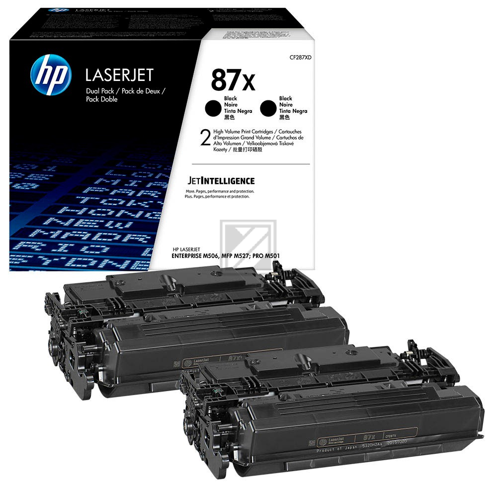 CF287XD/ 2x87X BK Original Toner Black für Hp / CF287XD // 2x18.000 Seiten