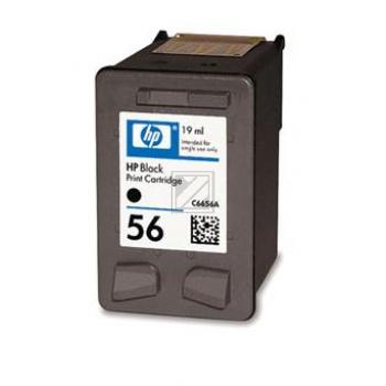 C6656AE // 56 / schwarz / original HP Druckkopfpatrone schwarz / C6656AE / 520 S. / 19.00 ml