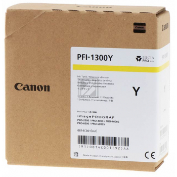 CANON PFI1300 Tinte gelb Standardkapazität 330ml  / 0814C001AA
