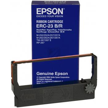C43S015362 // ERC23BR / schwarz / original EPSON Nylonband schwarzrot / C43S015362