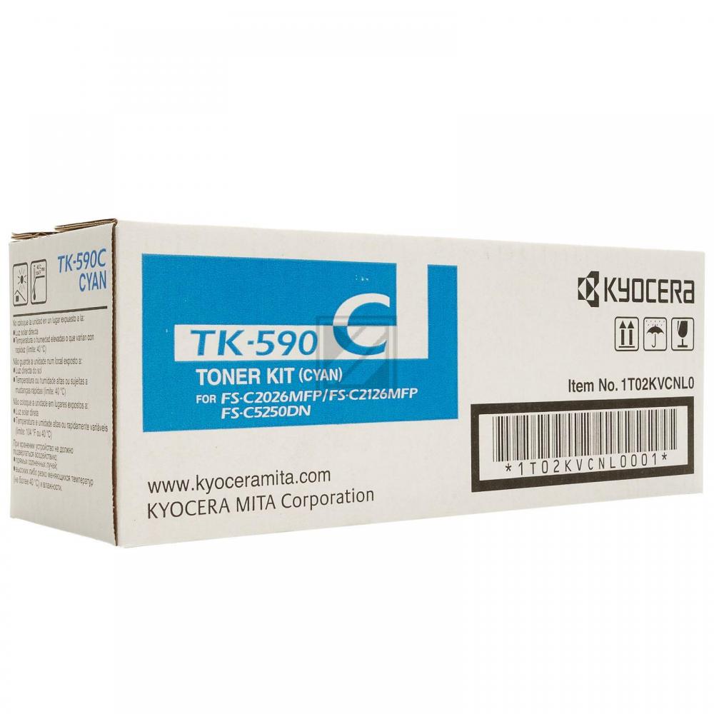 1T02KVCNL0 // TK590C / cyan / original KYOCERA Toner cyan / 1T02KVCNL0 / 5000 S.