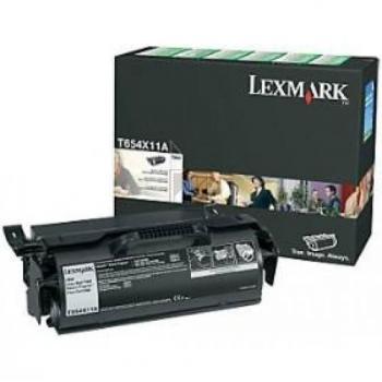 T654X11E / schwarz / original LEXMARK Toner schwarz / T654X11E / 36000 S.
