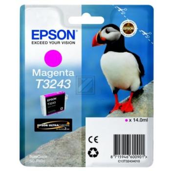 C13T32434010 // T3243 / magenta / original EPSON Tintenpatrone magenta / C13T32434010 / 980 S. / 14.00 ml