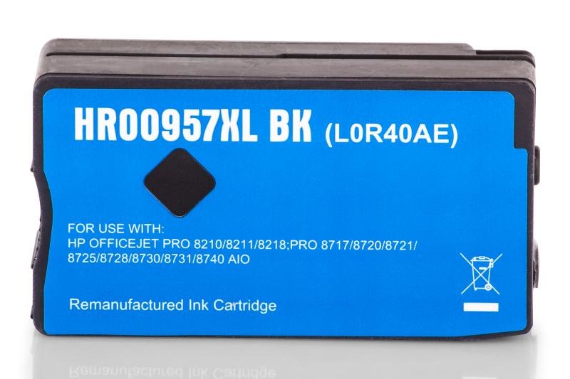 REF957XLBK Refill Tinte Black für HP  / L0R40AE / 63,5ml