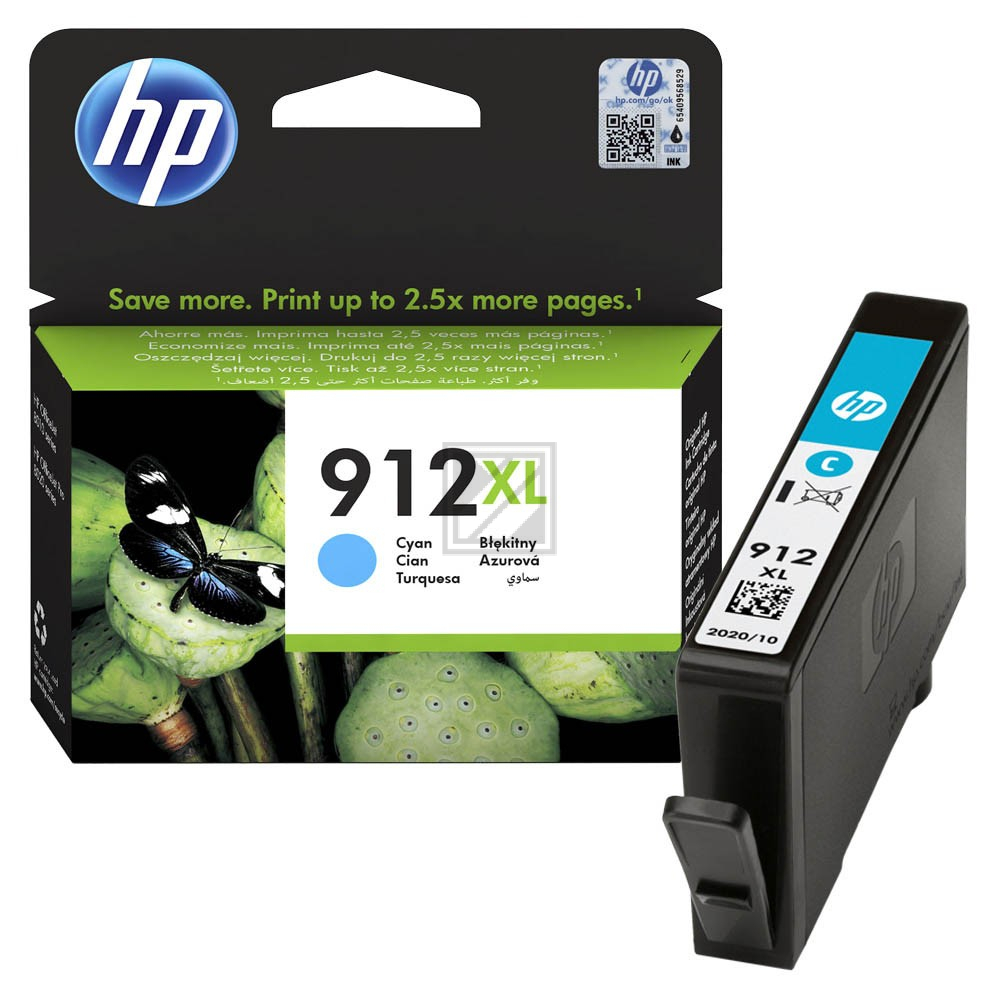 3YL81AE // 912XL / cyan / original HP Tintenpatrone cyan / 3YL81AE / 825 S. / 9.90 ml
