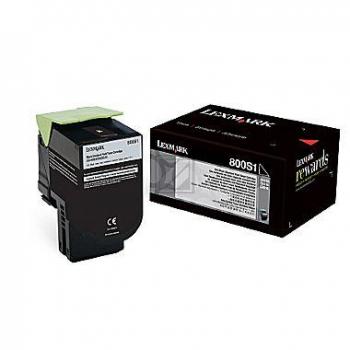 80C0S10 // 800S1 / schwarz / original LEXMARK Toner schwarz / 80C0S10 / 2500 S.