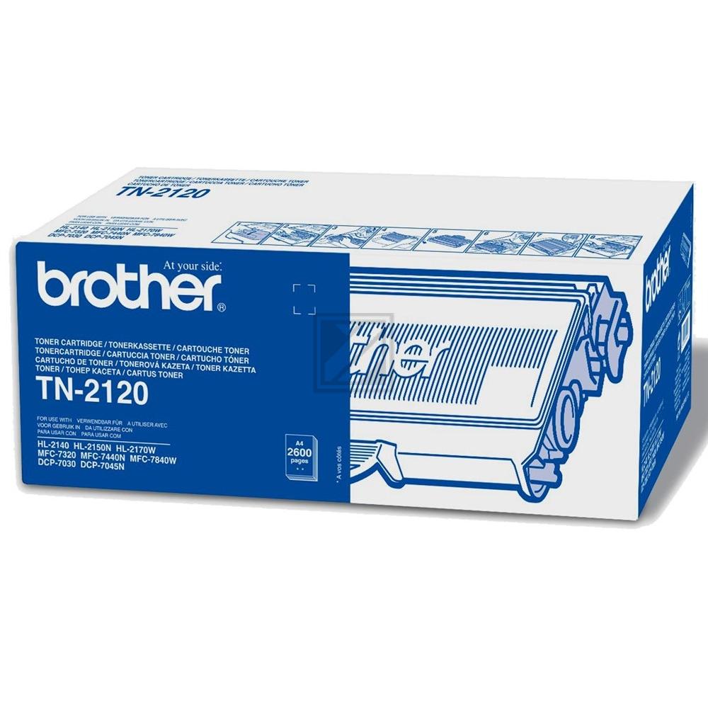TN2120 / schwarz / original BROTHER Toner schwarz / TN2120 / 2600 S.