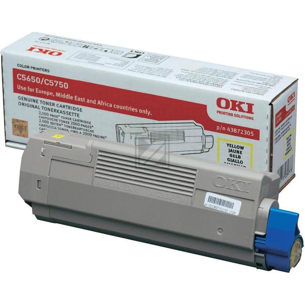 43872305 / gelb / original OKI Toner gelb / 43872305 / 2000 S.