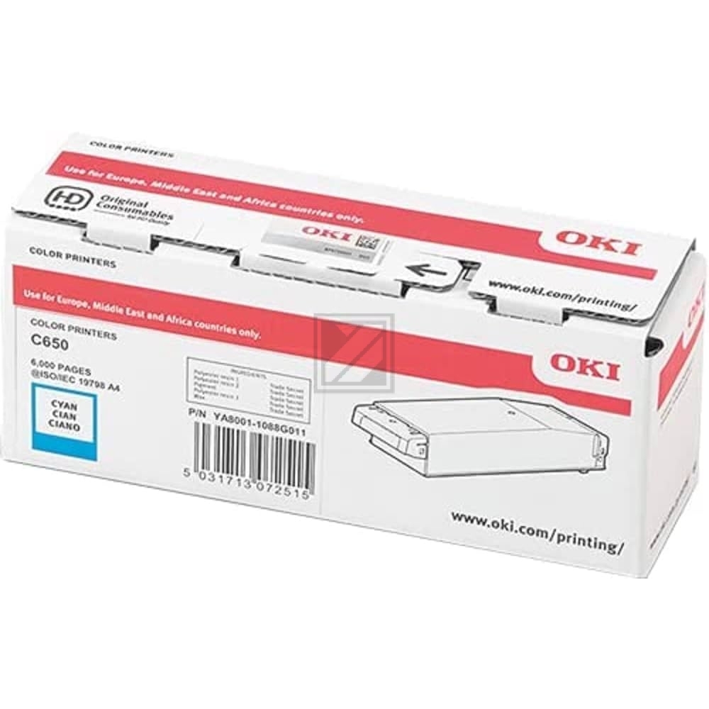 09006127 / cyan / original OKI Toner cyan / 09006127 / 6000 S.