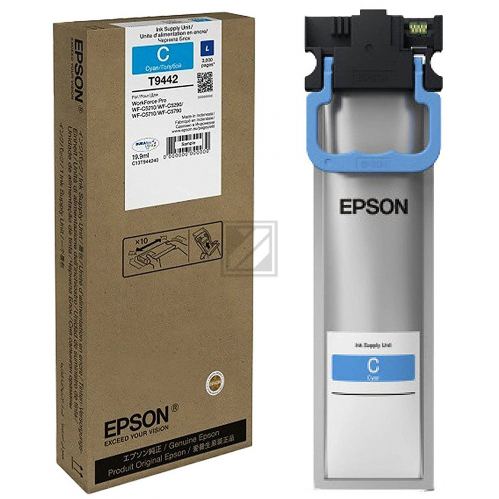 C13T944240 // T9442 / cyan / original EPSON Tintenpatrone cyan / C13T944240 / 3000 S. / 19.90 ml