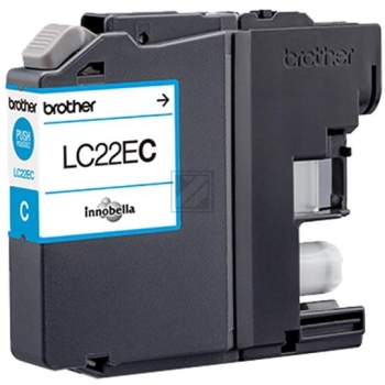 LC22EC / cyan / original BROTHER Tintenpatrone cyan / LC22EC / 1200 S. / 11.80 ml