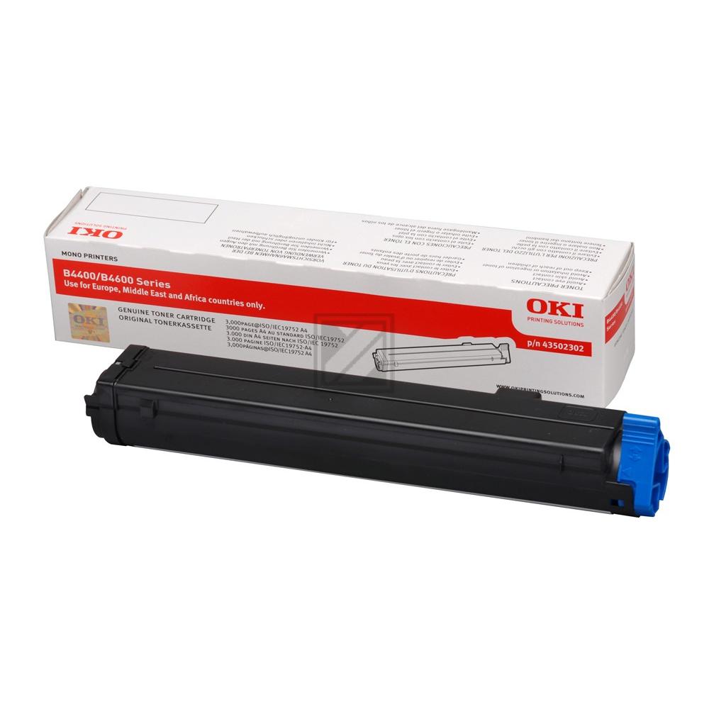 43502302 / schwarz / original OKI Toner schwarz / 43502302 / 3000 S.