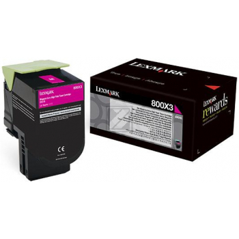 80C0X30 // 800X3 / schwarz / original LEXMARK Toner magenta / 80C0X30 / 4000 S.