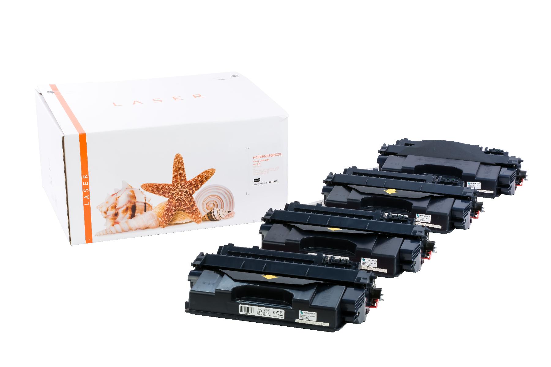 Alternativ Toner Blac / CF280XXL/CE505XXL / 4x13.600 Seiten