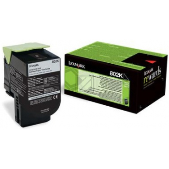80C20KE // 802KE / schwarz / original Lexmark Tone / 80C20KE / 1000 S.