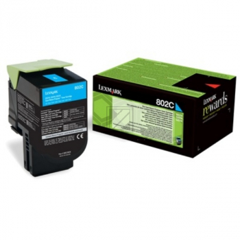 80C20CE // 802CE / cyan / original Lexmark Toner c / 80C20CE / 1000 S.