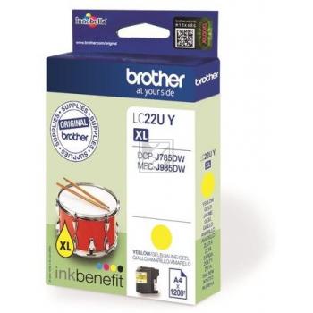 LC22UY / gelb / original BROTHER Tintenpatrone gelb / LC22UY / 1200 S.