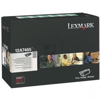 12A7465 / schwarz / original LEXMARK Toner schwarz / 12A7465 / 32000 S.