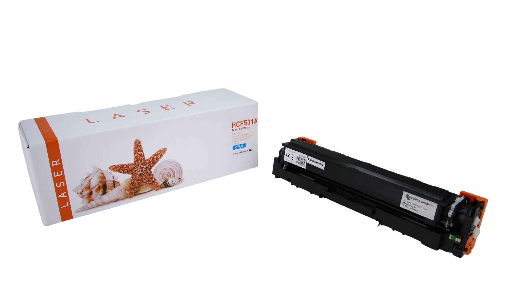 Alternativ Toner Cyan für HP / CF531A / 1.100 Seiten