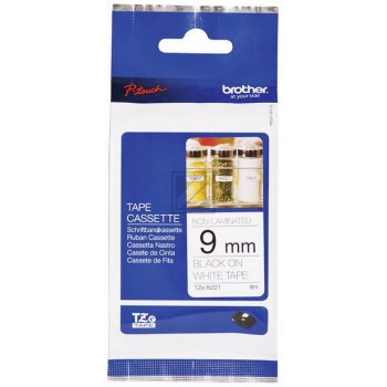 TZEN221 / schwarz / original BROTHER PTouch Farbband / TZEN221