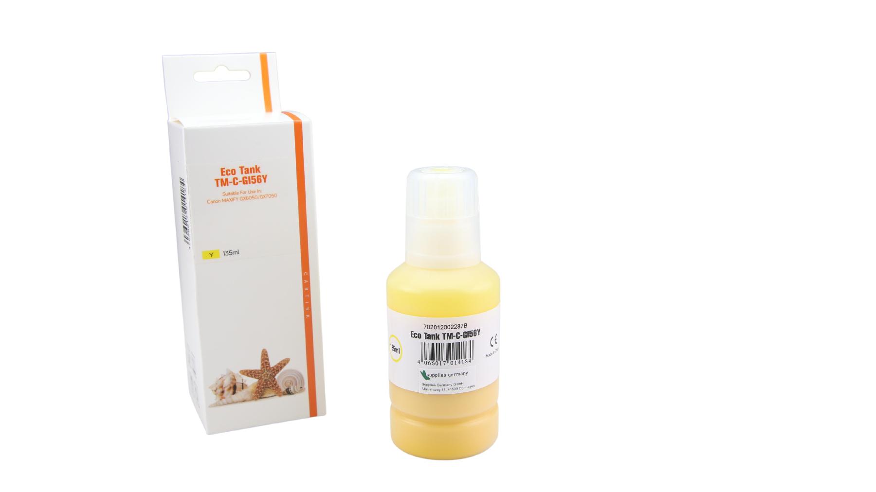 Alternativ GI56Y Eco Tank Nachfüllflasche Yellow für Canon / GI56 / 135ml