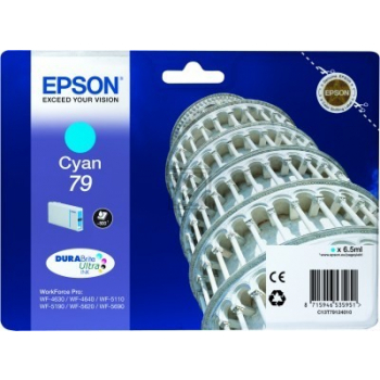 C13T79124010 // 79 / cyan / original EPSON Tintenpatrone cyan / C13T79124010 / 800 S. / 6.50 ml