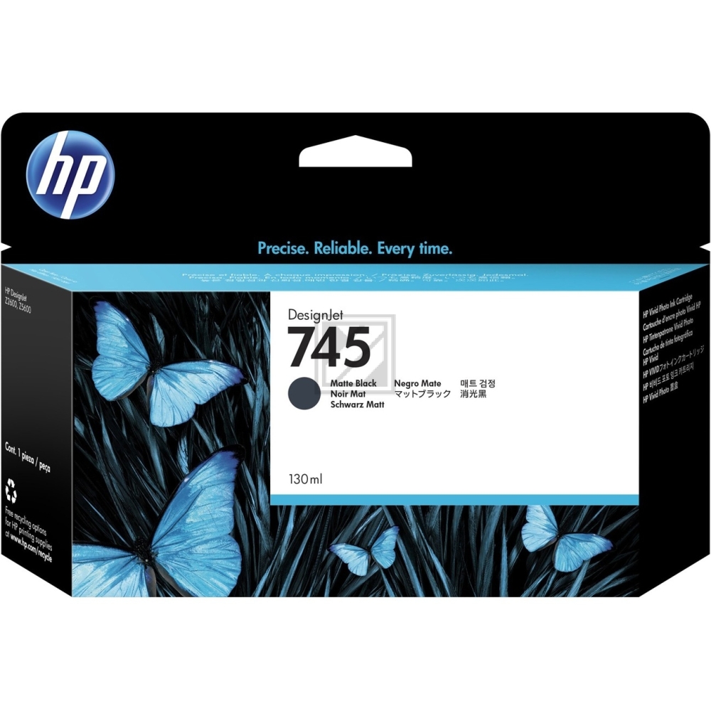 F9J99A // 745 / schwarz / original HP Tintenpatrone schwarz matt / F9J99A / 130.00 ml