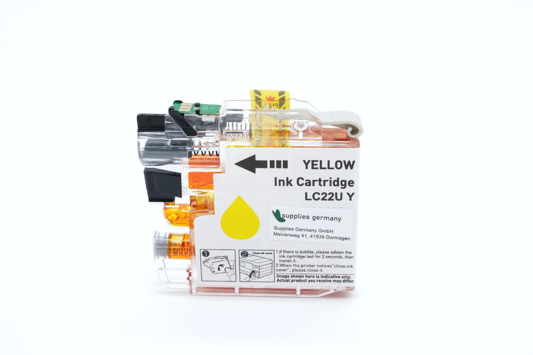 Alternativ Tinte Yellow für Brother / LC22UY / 15,4ml
