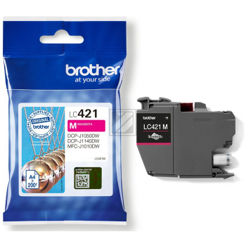 LC421M / original BROTHER Tintenpatrone magenta / LC421M / 200 S.