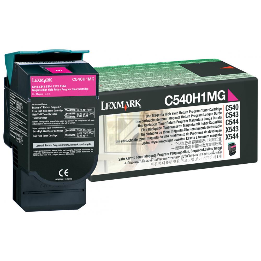 C540H1MG / magenta / original LEXMARK Toner magenta / C540H1MG / 2000 S.
