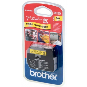 MK621BZ / schwarz / original BROTHER PTouch Farbband / MK621BZ
