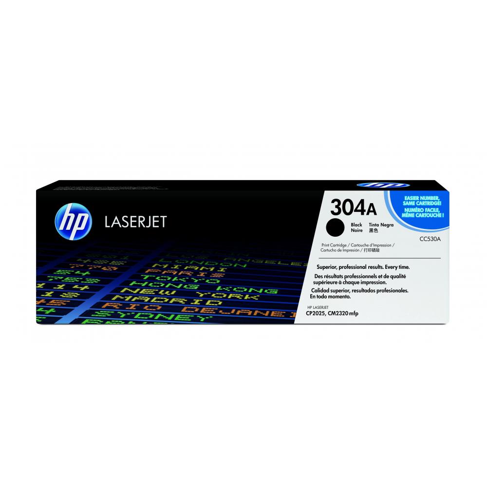 CC530A // 304A / schwarz / original HP Toner schwarz / CC530A / 3500 S.