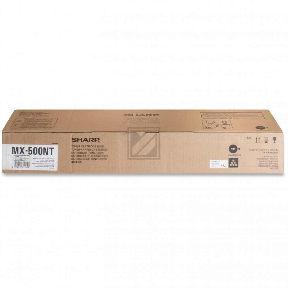 MX500NT / schwarz / original SHARP Toner schwarz / MX500NT / 40000 S.