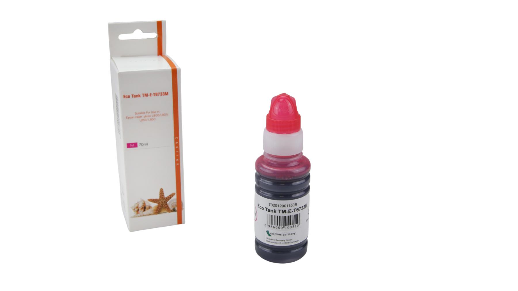 Alternativ T6733M Eco Tank Nachfüllflasche Magenta für Epson / T6733M / 70ml