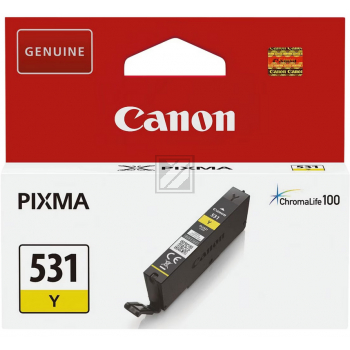 6121C001 // CLI531Y / gelb / original CANON Tintenpatrone gelb / 6121C001 / 515 S. / 8.20 ml