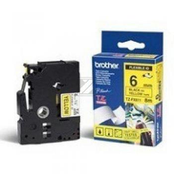 TZEFX611 / schwarz gelb / original BROTHER PTouch Farbband / TZEFX611