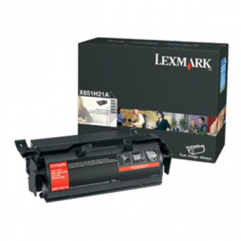 X651H04E / schwarz / original LEXMARK Toner schwarz / X651H04E / 25000 S.