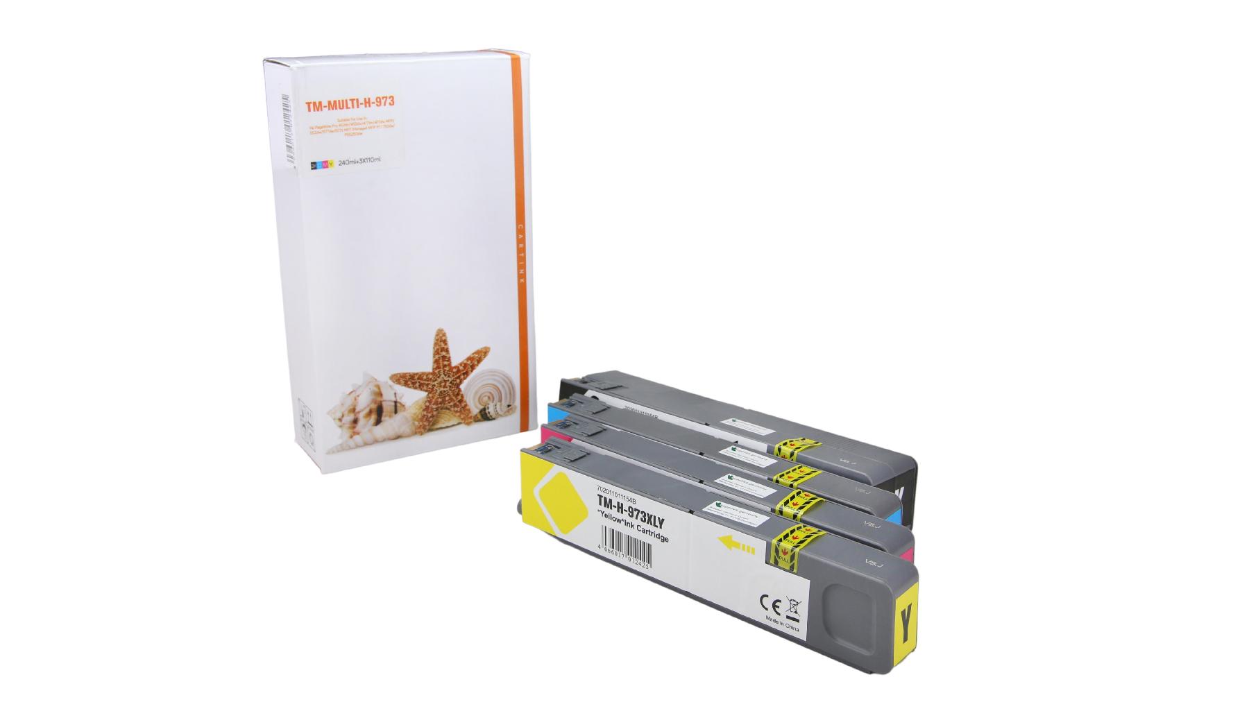 Alternativ Tinte für HP / L0S07AE /F6T81AE/82/83 / BK240ml / C,M,Y110ml
