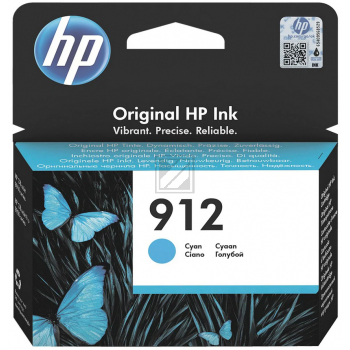 3YL77AE // 912 / cyan / original HP Tintenpatrone cyan / 3YL77AE / 315 S. / 2.93 ml