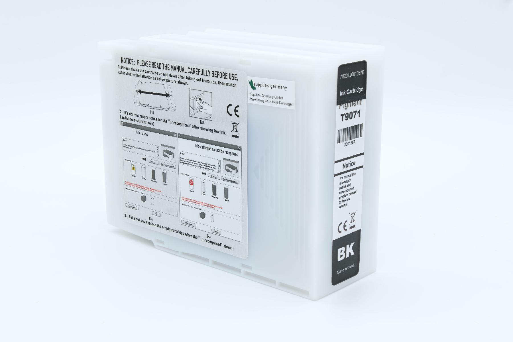 BULK T9071 Alternativ Tinte Black für Epson / C13T907140 / 270 ml