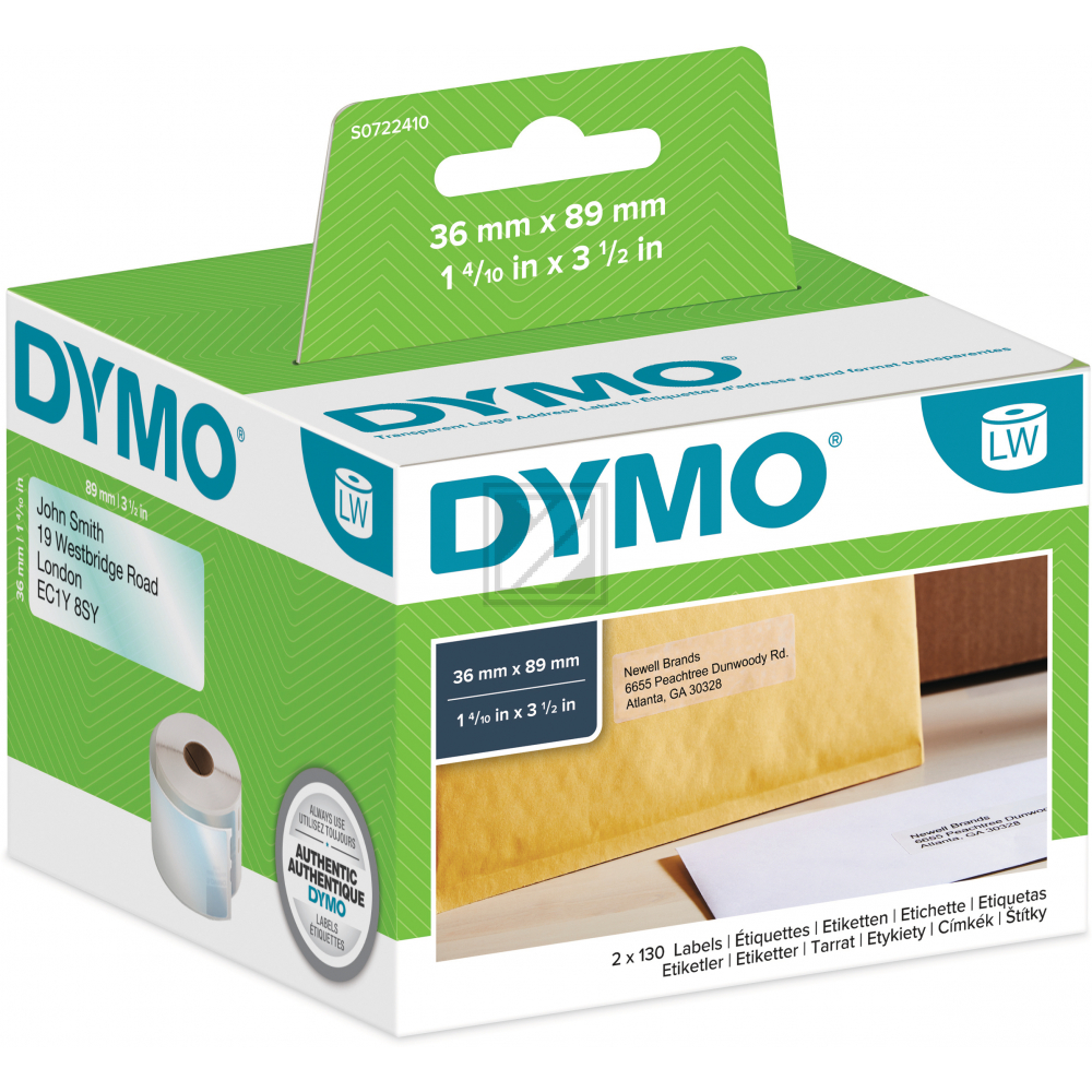 99013 // S0722410 / original DYMO DirectLabelEtiketten / 99013