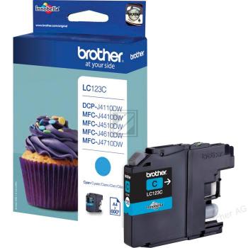 LC123C / cyan / original BROTHER Tintenpatrone cyan / LC123C / 600 S. / 5.90 ml