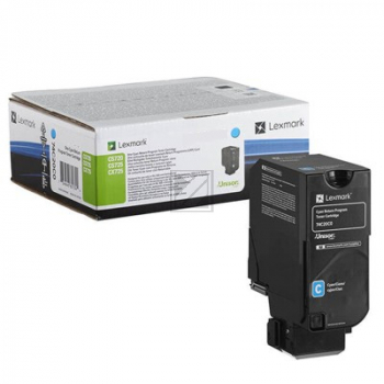 74C2SC0 / cyan / original LEXMARK Toner cyan / 74C2SC0 / 7000 S.