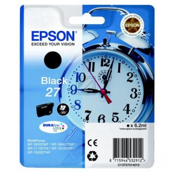 C13T27014012 // 27 / schwarz / original EPSON Tintenpatrone schwarz / C13T27014012 / 350 S. / 6.20 ml