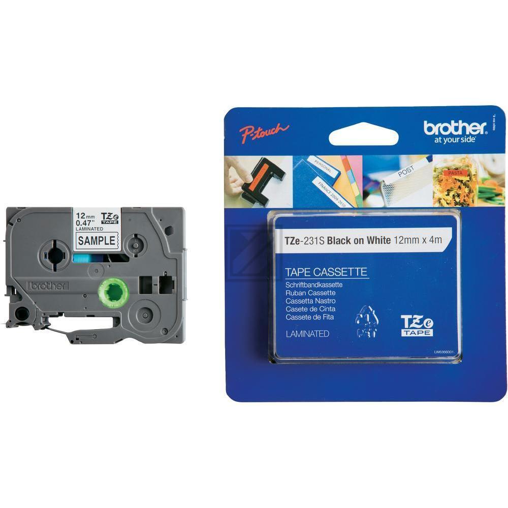 TZE231S2 / schwarz / original BROTHER PTouch Farbband / TZE231S2