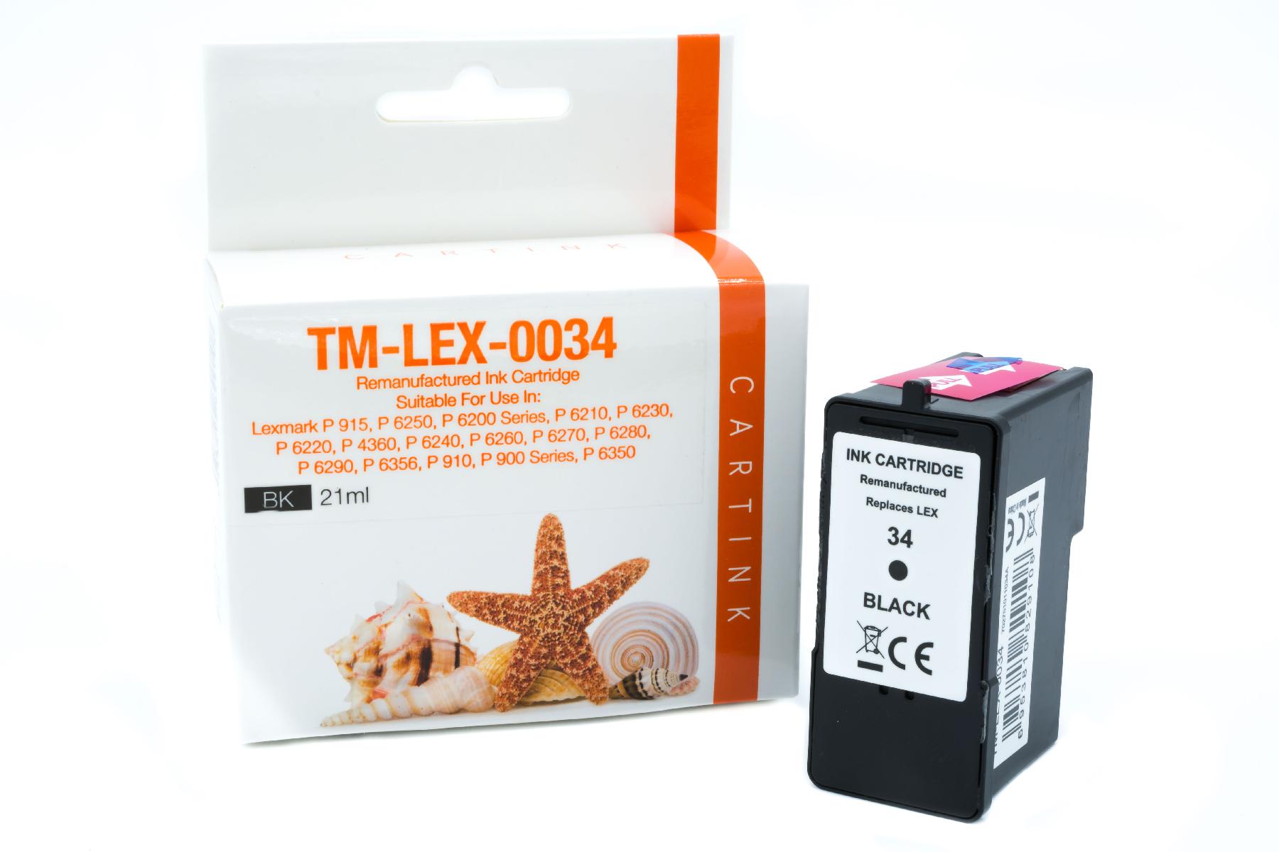 Refill Tinte Black für Lexmark / 18CX032 /18C0034E / 21ml