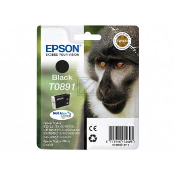 C13T08914011 // T0891 / schwarz / original EPSON Tintenpatrone schwarz / C13T08914011 / 170 S. / 5.80 ml