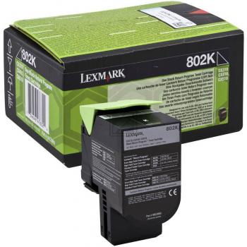 80C20K0 // 802K / schwarz / original LEXMARK Toner schwarz / 80C20K0 / 1000 S.