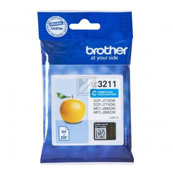LC3211C / cyan / original BROTHER Tintenpatrone cyan / LC3211C / 200 S.